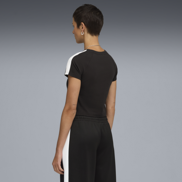 T7 Baby Tee Women, PUMA Black, large-MEX