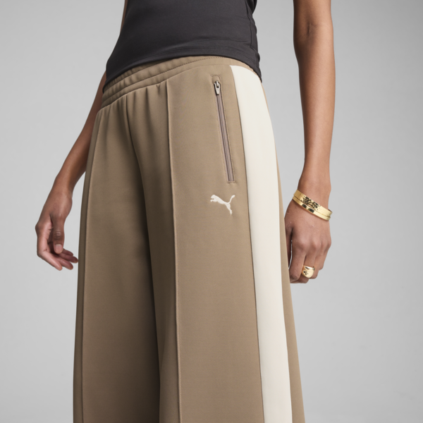 Pantalones anchos T7 para mujer, Totally Taupe, large-ARG