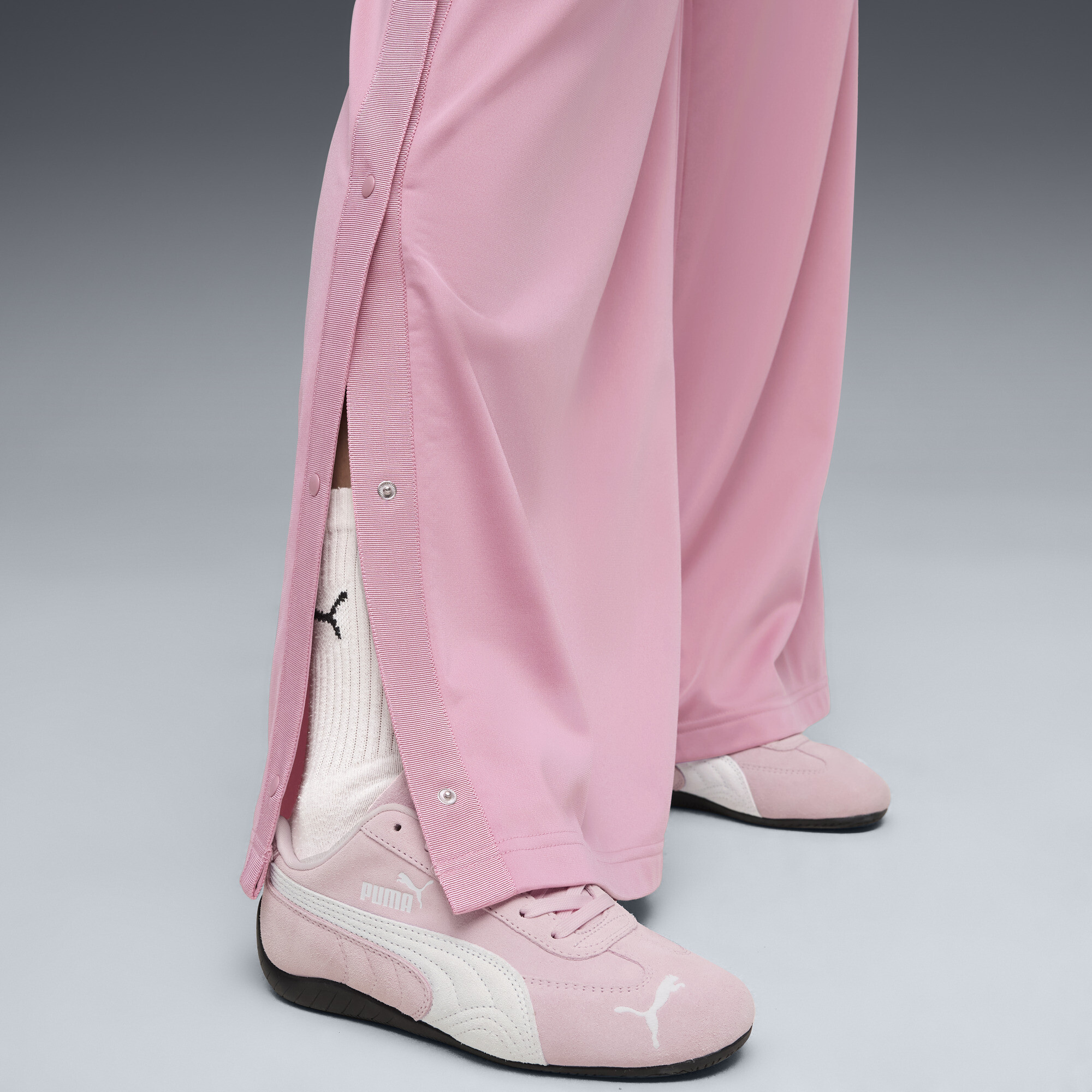 PUMA WARDROBE Essentials Popperbroek laag model voor Dames, Roze, Maat XS thumbnail 7