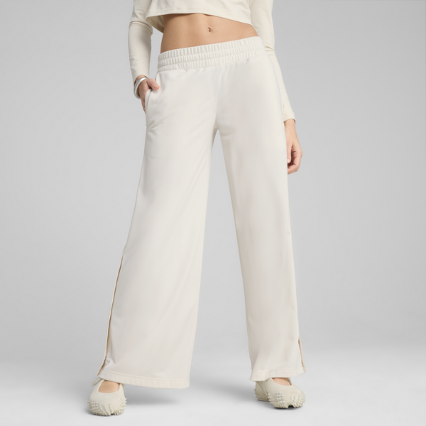 WARDROBE Essentials Low Rise Popper Pants Women, Alpine Snow, large-MEX