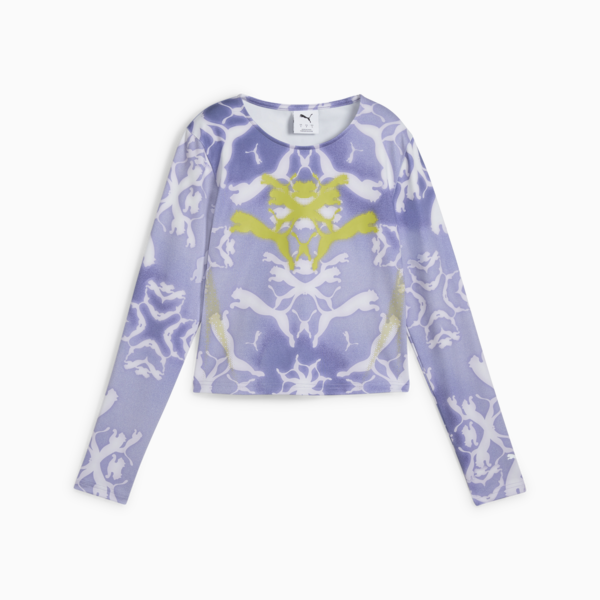 DARE TO Long Sleeve Tee Women, Cool Weather-AOP, large-MEX