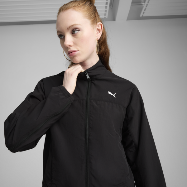 DARE TO Oversized Zip-Off Woven Jacket Women, PUMA Black, large-MEX