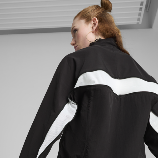 DARE TO Oversized Zip-Off Woven Jacket Women, PUMA Black, large-MEX