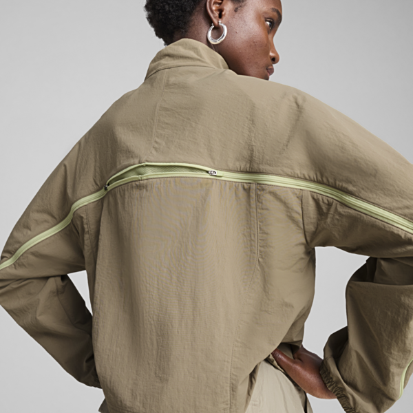 DARE TO Oversized Zip-Off Woven Jacket Women, Velvet Moss, large-ZAF