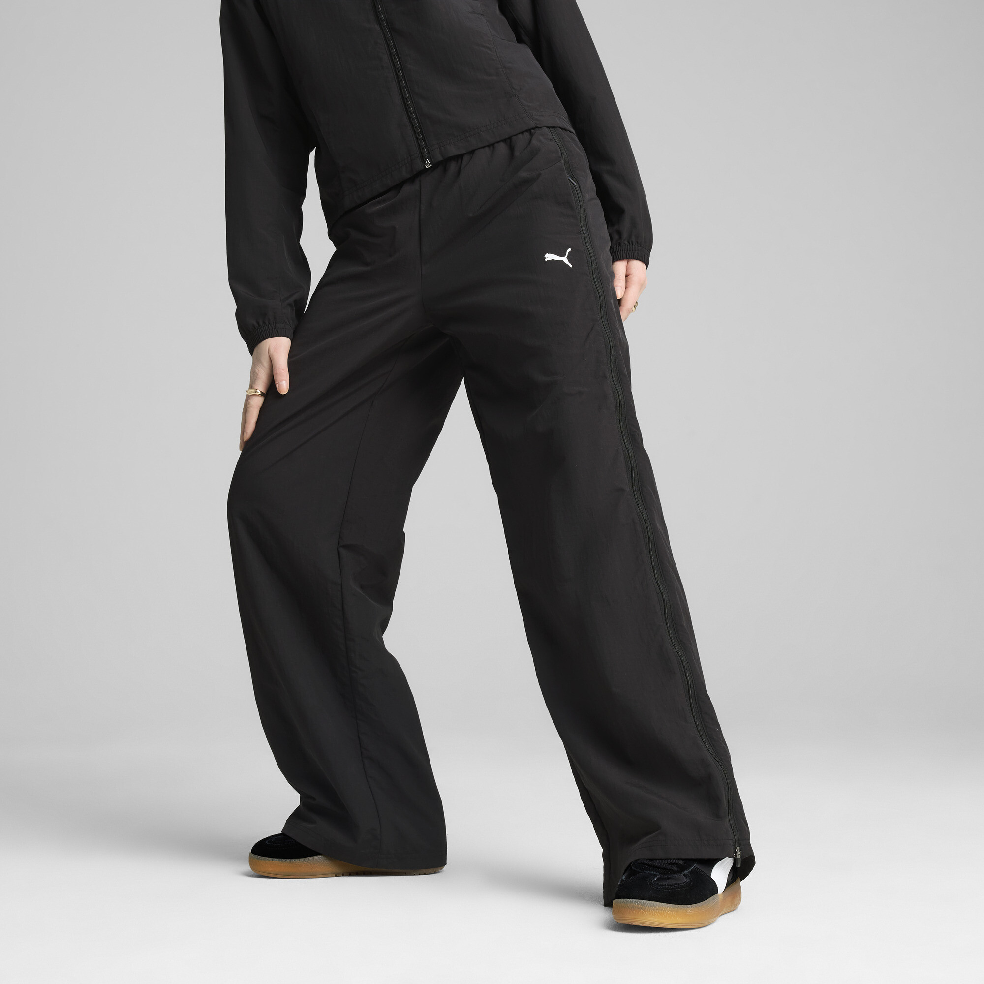 Calça DARE TO Relaxed Woven Zip-Off Feminina | black | PUMA