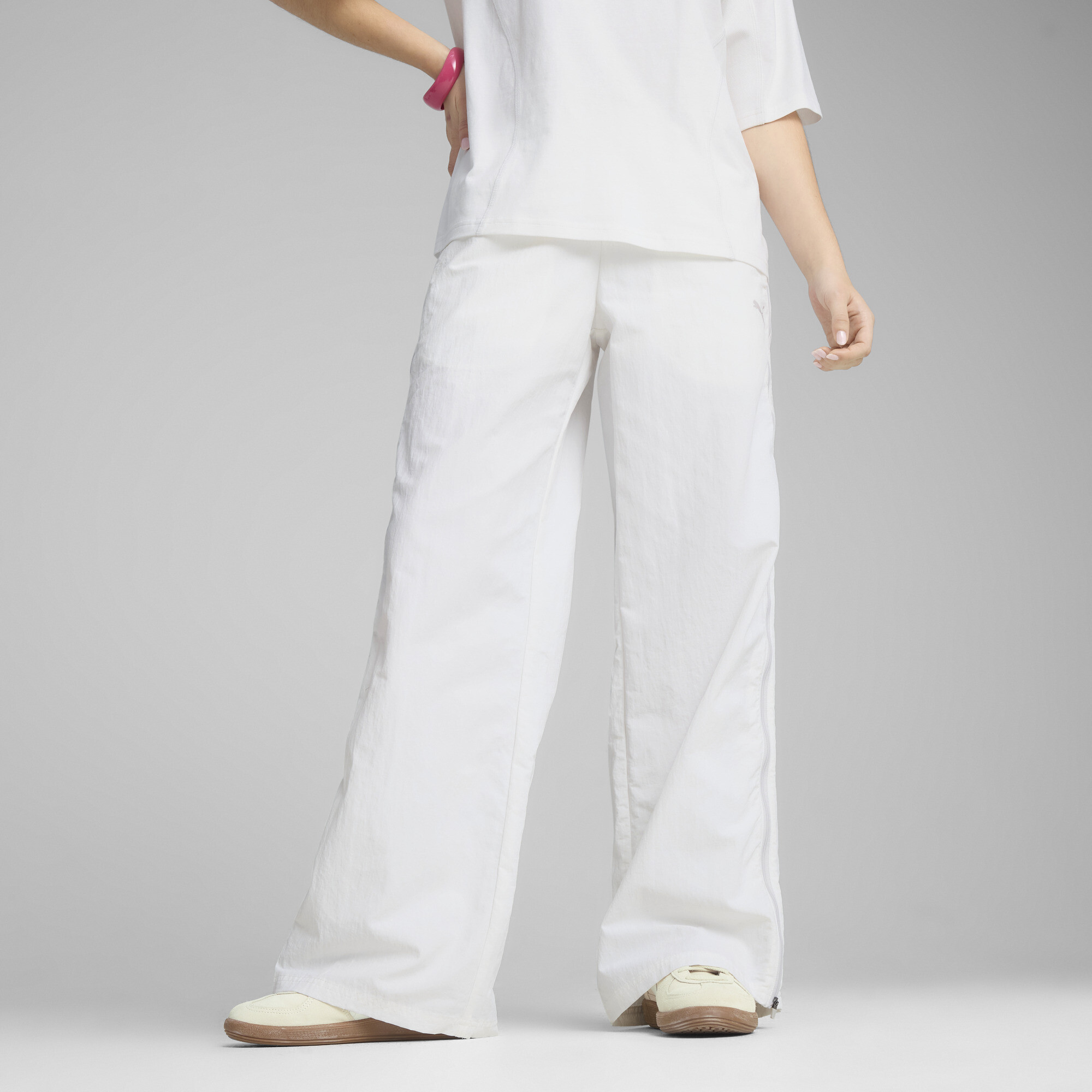 Calça DARE TO Relaxed Woven Zip-Off Feminina | white | PUMA