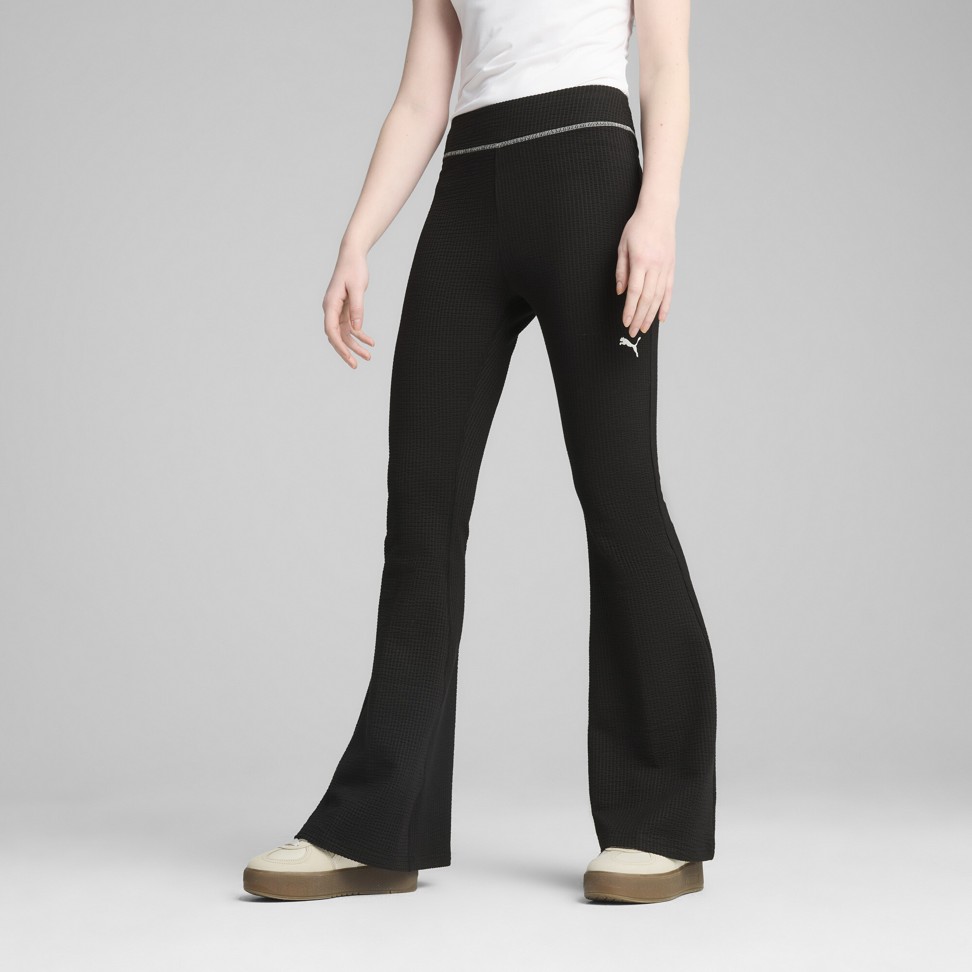 PUMA Dare To Women's Textured Flared Leggings - Picture 10 of 14