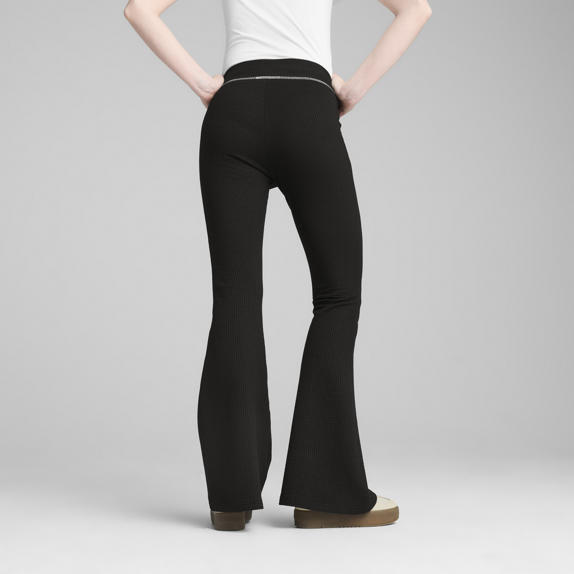 PUMA Dare To Women's Textured Flared Leggings - Picture 13 of 14