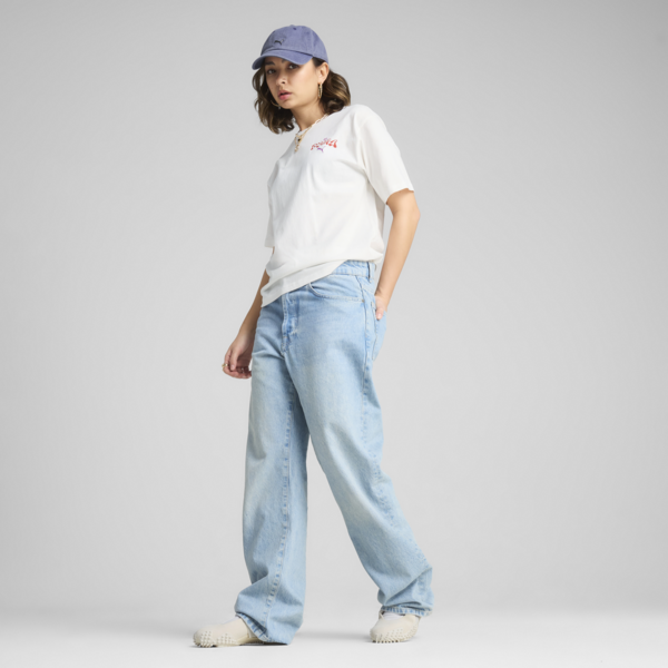ESS FLORAL PACK Relaxed Graphic Tee Women, PUMA White, large-MEX