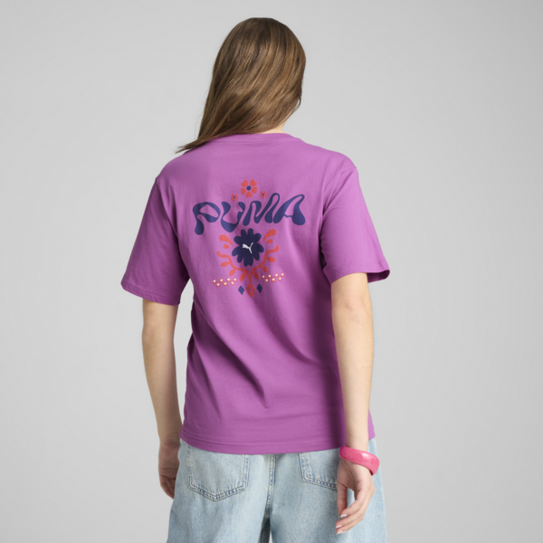 ESS FLORAL PACK Relaxed Graphic Tee Women, Wild Berry, large-MEX