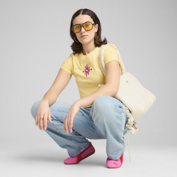 WARDROBE ESS FLORAL PACK Washed Graphic Baby Tee Women, Sunny Yellow, large-ZAF