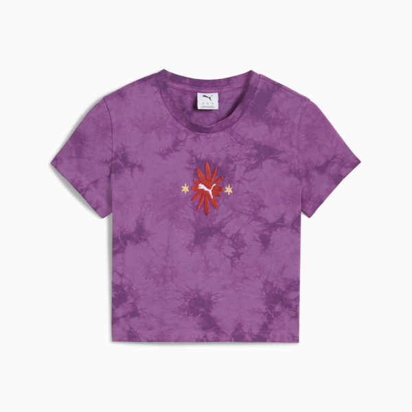 WARDROBE ESS FLORAL PACK Washed Graphic Baby Tee Women, Wild Berry, large-ZAF