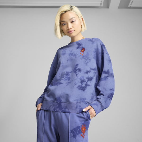 Buzo oversize WARDROBE Essentials FLORAL PACK para mujer, Blue Crystal, large-ARG