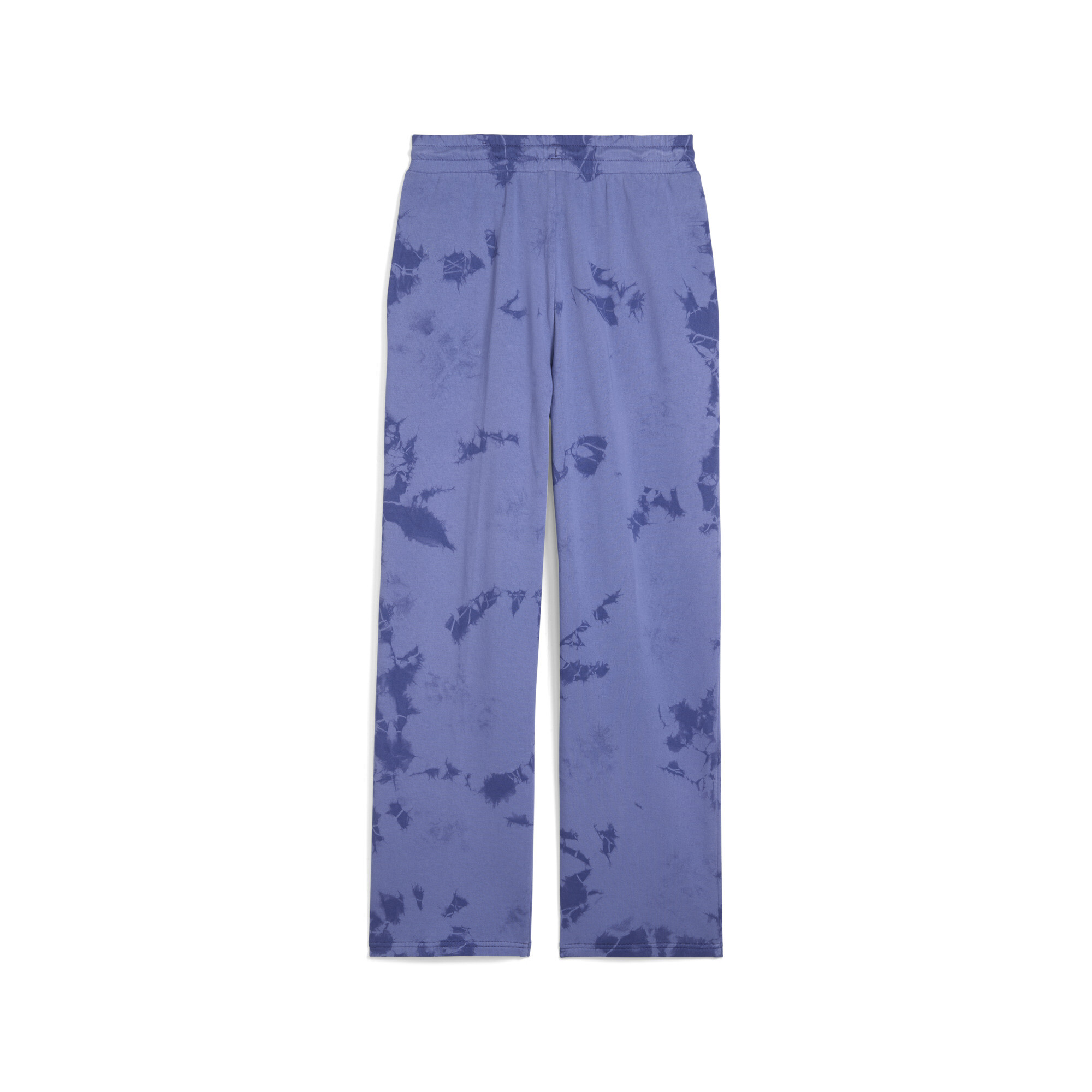 WARDROBE ESS FLORAL PACK verwassen rechte sweatpant voor Dames, Blauw, Maat M | PUMA