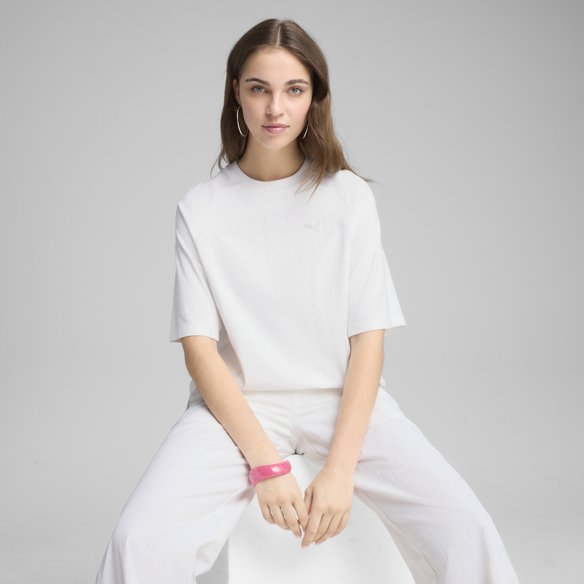 Puma Dare To Oversized-T-Shirt Damen | Mit Plain | White | Größe: M