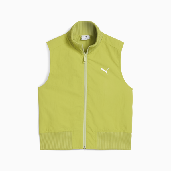 DARE TO Full-Zip Woven Vest Women, Sea Kelp, large-ZAF