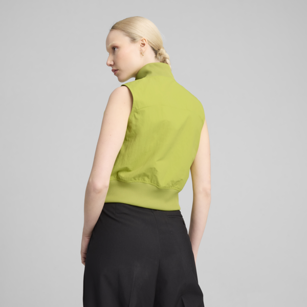 DARE TO Full-Zip Woven Vest Women, Sea Kelp, large-ZAF