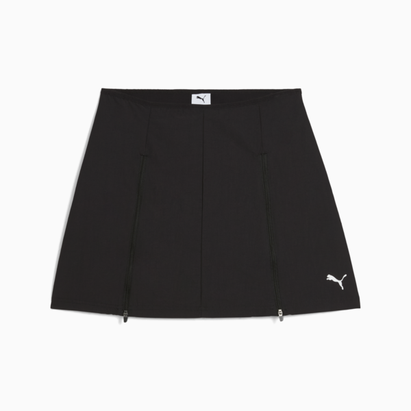 DARE TO Zip Woven Skirt Women, PUMA Black, large-MEX