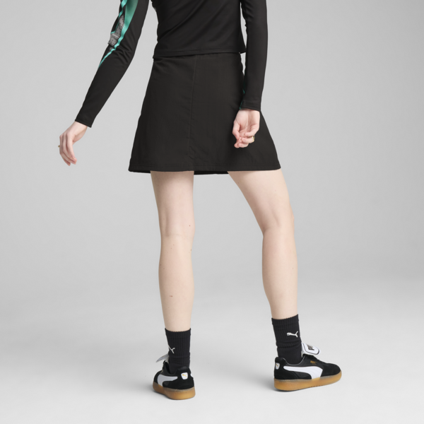 DARE TO Zip Woven Skirt Women, PUMA Black, large-MEX