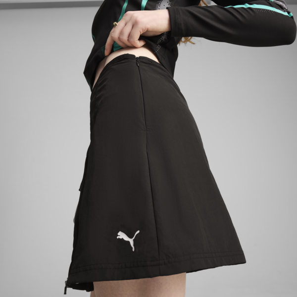 DARE TO Zip Woven Skirt Women, PUMA Black, large-MEX