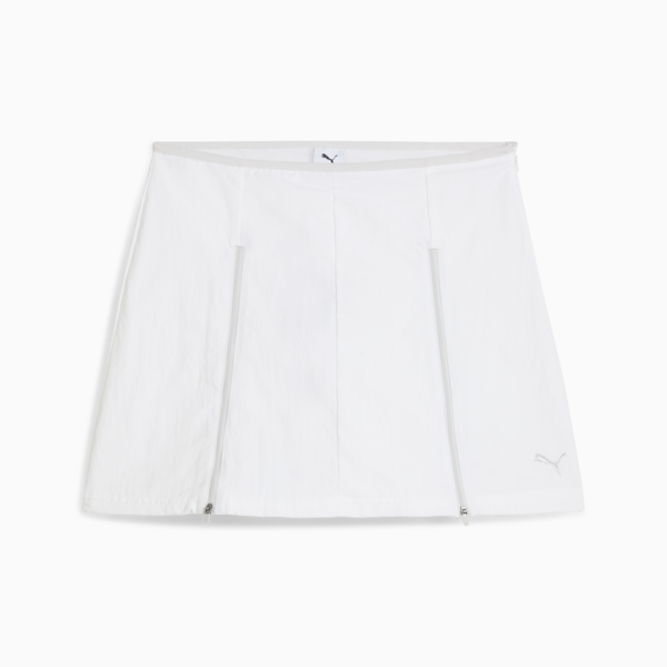 DARE TO Zip Woven Skirt Women, PUMA White, large-ZAF