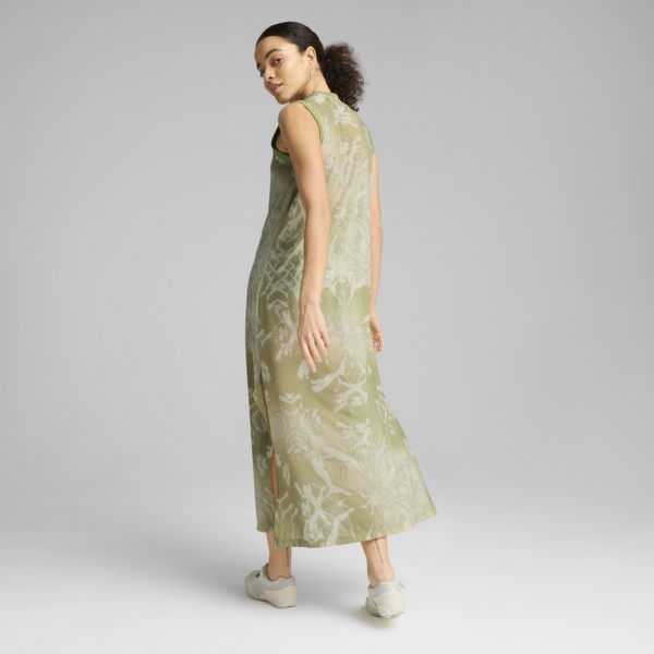 Vestido largo DARE TO Mesh Column para mujer, Pistachio Green-AOP, large-MEX