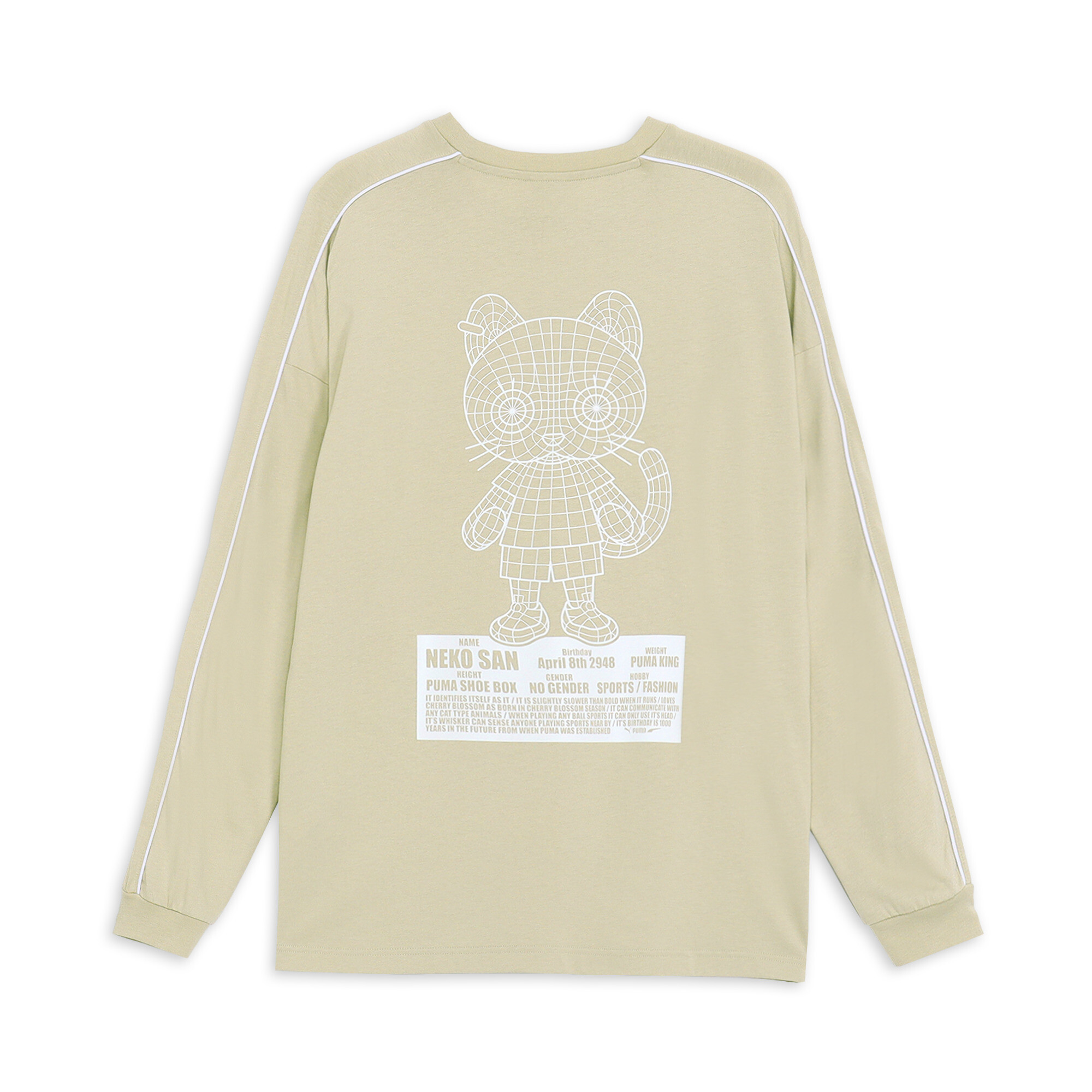 PUMA NEKO uniseks T-shirt met lange mouwen en graphic voor Dames, Desert Dust