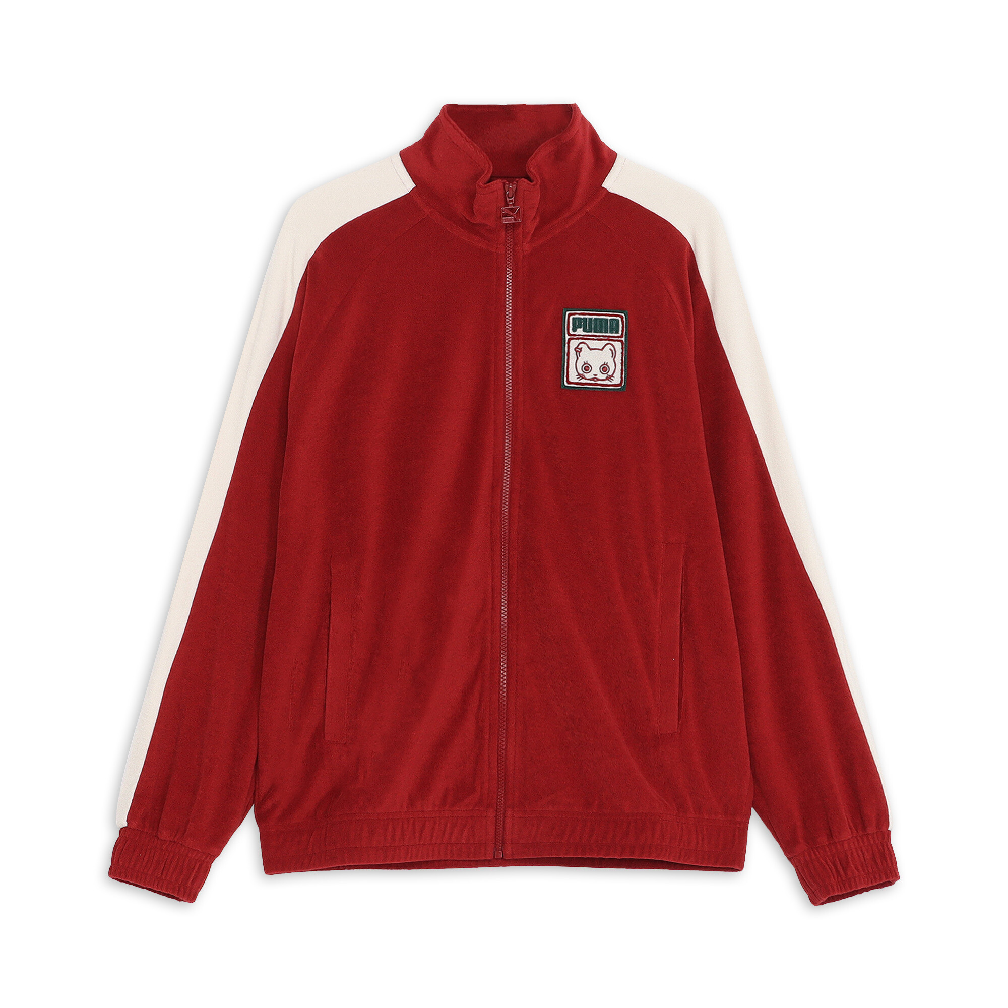 Puma NEKO Graphic Pile T7 Jacket Unisex, Red, Size XL, Clothing