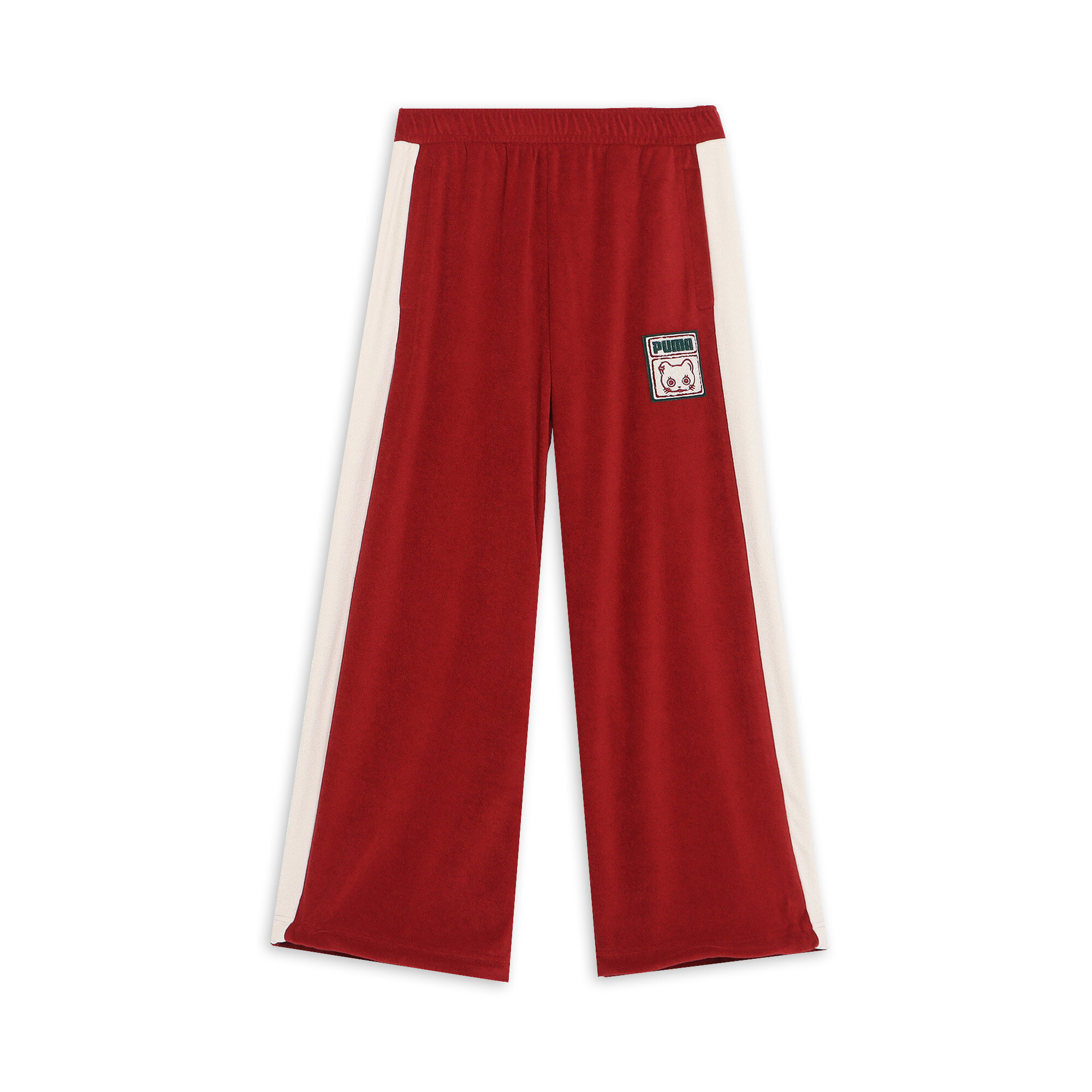 Puma NEKO Graphic Pile T7 Pants, Red, Size L, Clothing