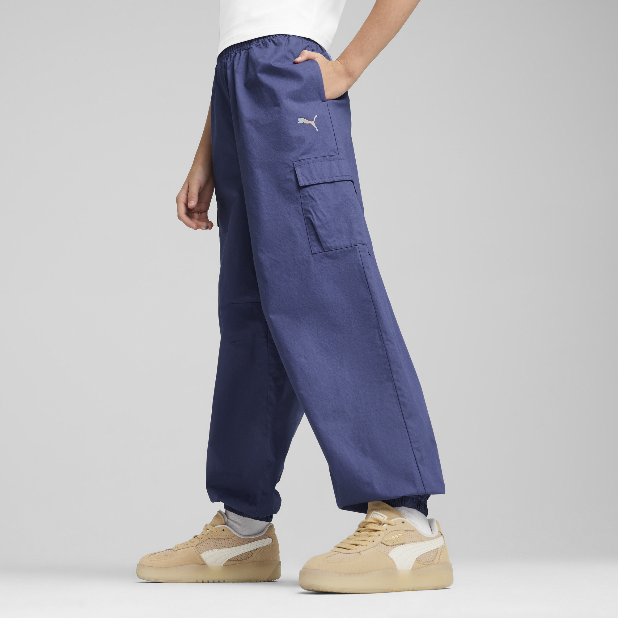 Puma Butterfly Vibe Big Kids' Cargo Pants In Blue