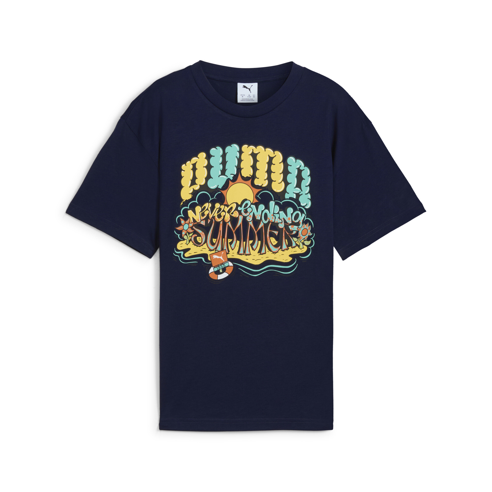 Puma Graphics T-Shirt III Teenager Für Herren Für Damen Für Kinder | Mit Print | New Navy | Größe: 13-14Y