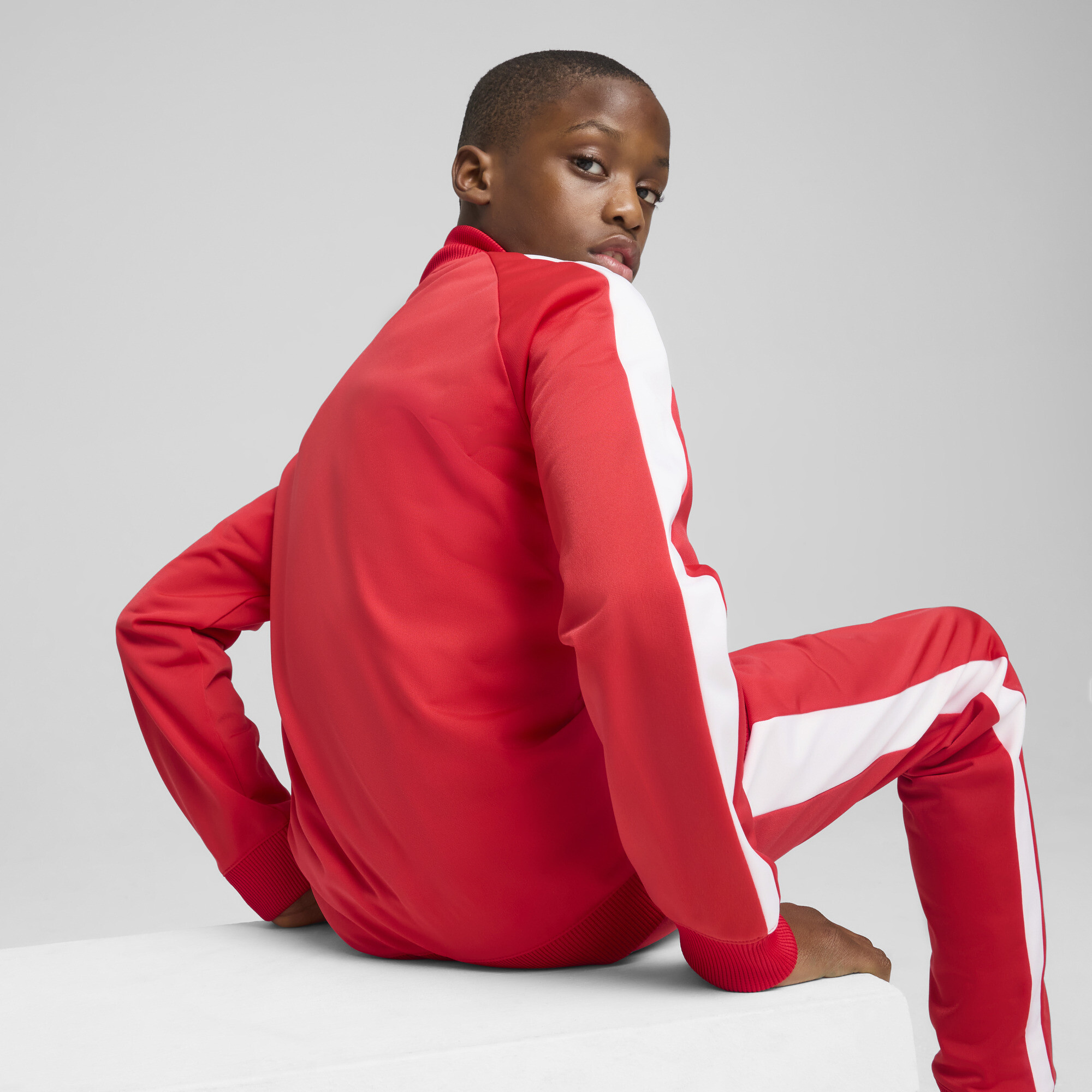 PUMA T7 ALWAYS ON trainingsjack voor Heren, Rood, Maat 13-14Y thumbnail 5