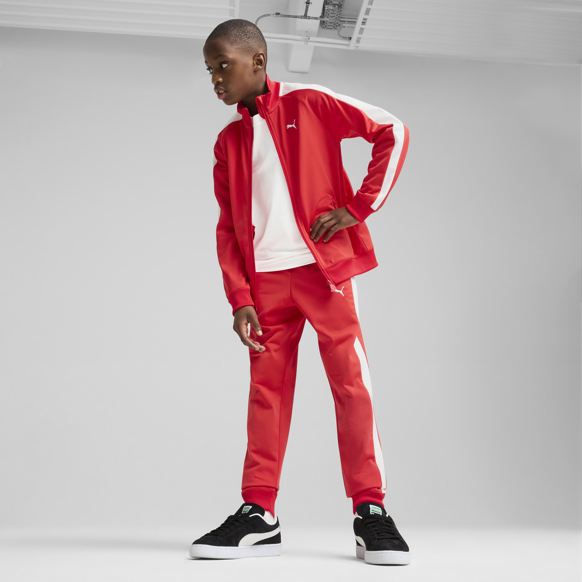 PUMA T7 ALWAYS ON trainingsjack voor Heren, Rood, Maat 13-14Y thumbnail 4