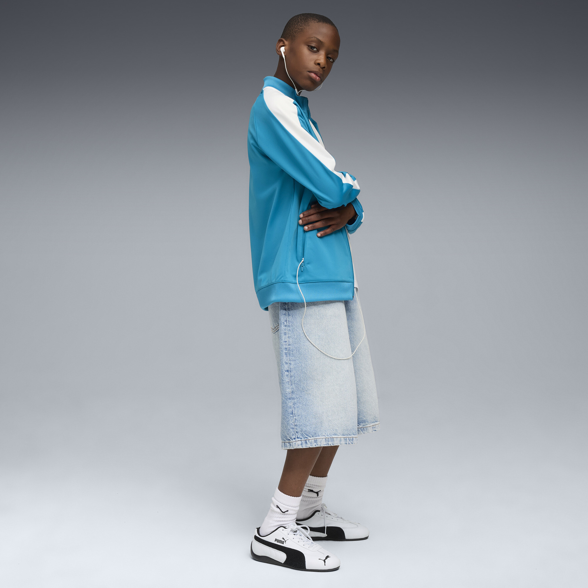 PUMA T7 ALWAYS ON trainingsjack voor Heren, Blauw, Maat 15-16Y thumbnail 4