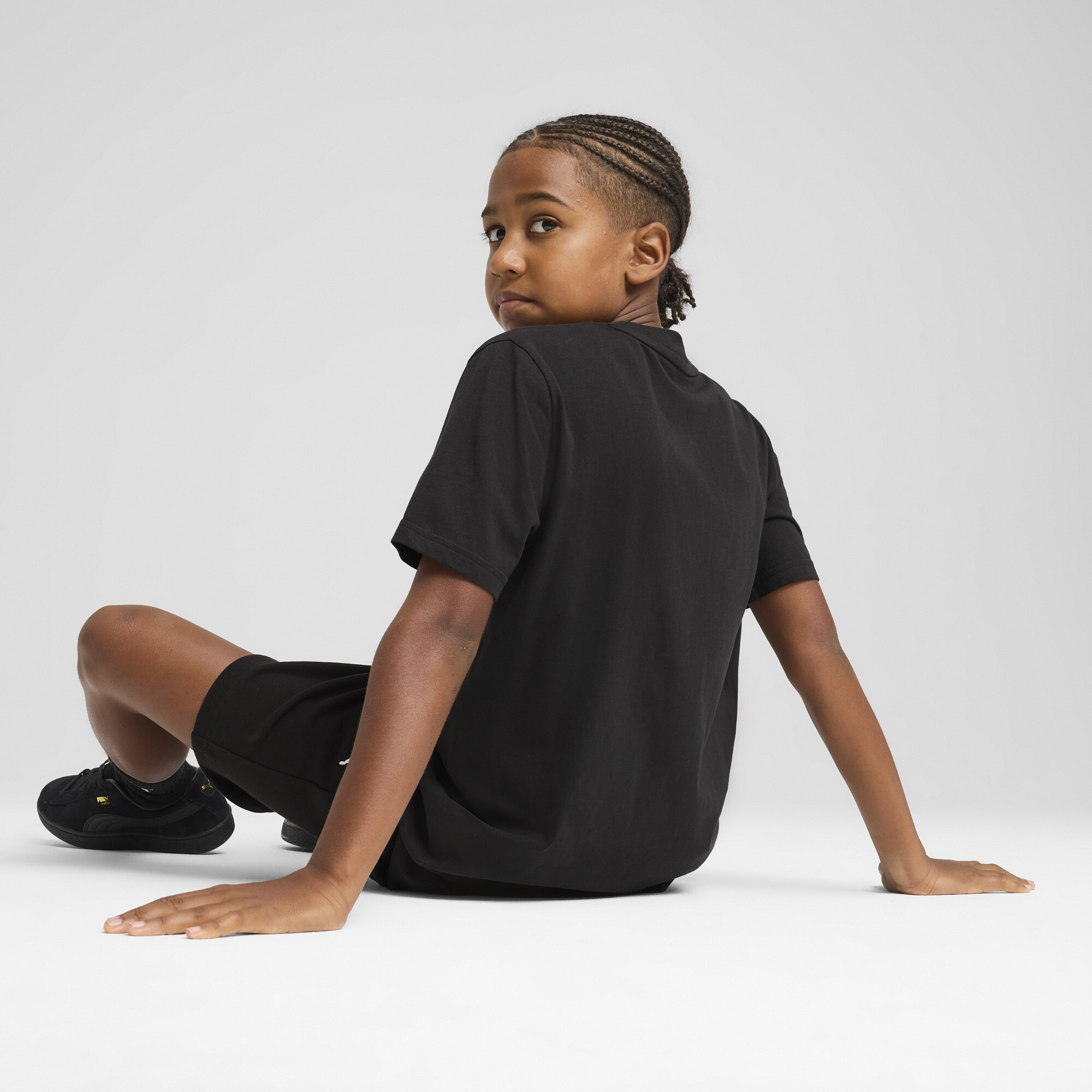 PUMA WARDROBE ESS T-shirt voor Heren, Zwart, Maat 7-8Y thumbnail 5