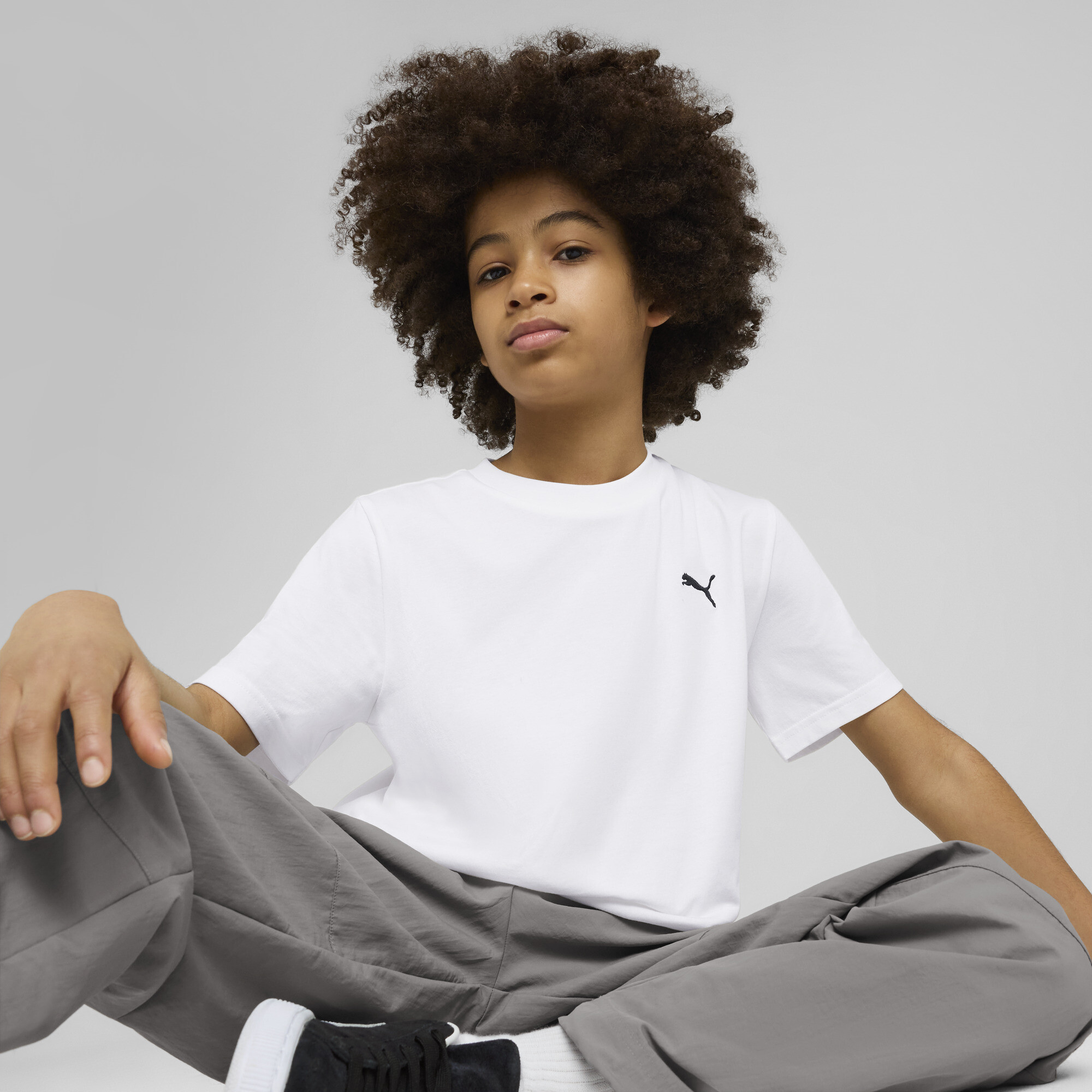 Puma Wardrobe Essentials Big Kids' T-shirt In White