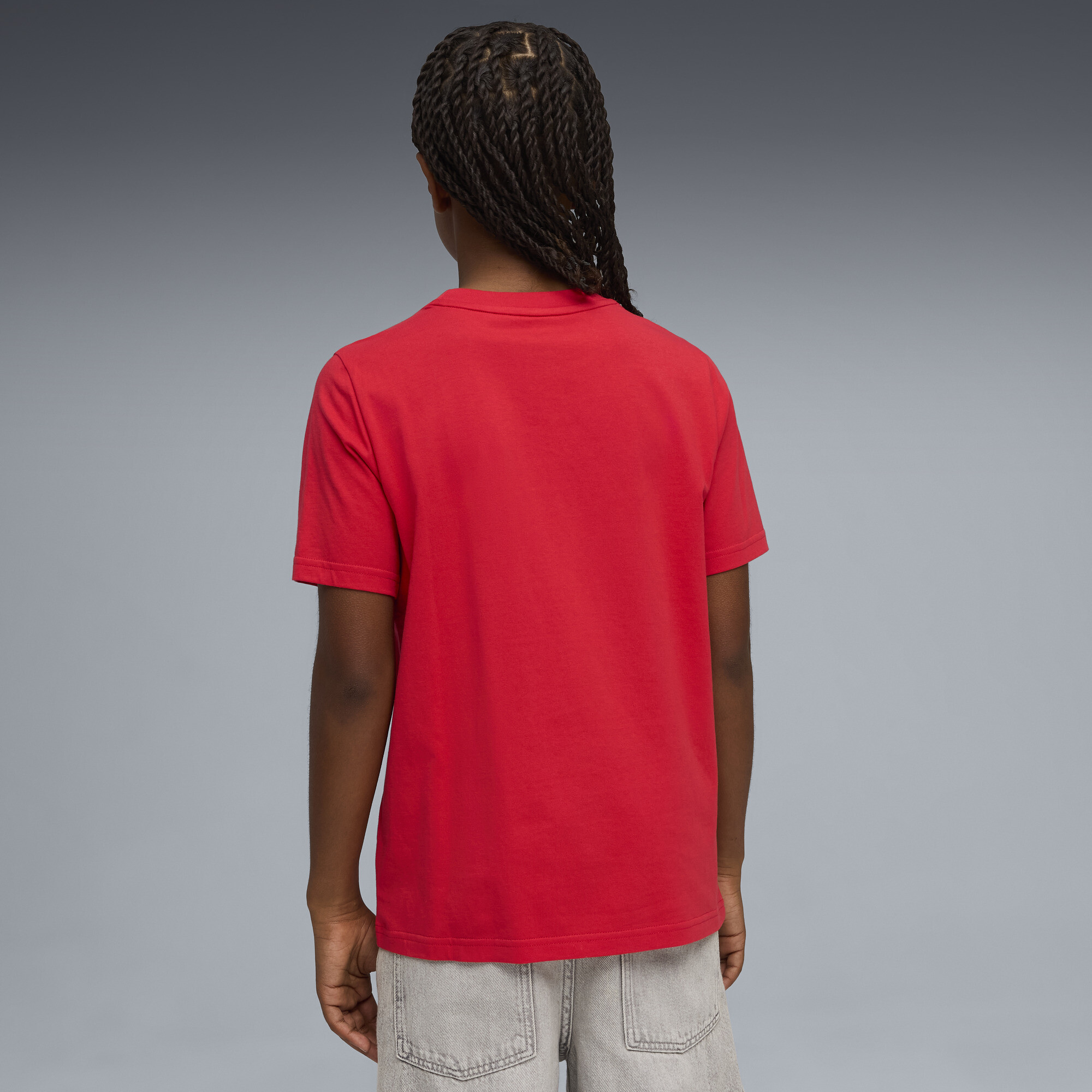 PUMA WARDROBE ESS T-shirt voor Heren, Rood, Maat 7-8Y thumbnail 5