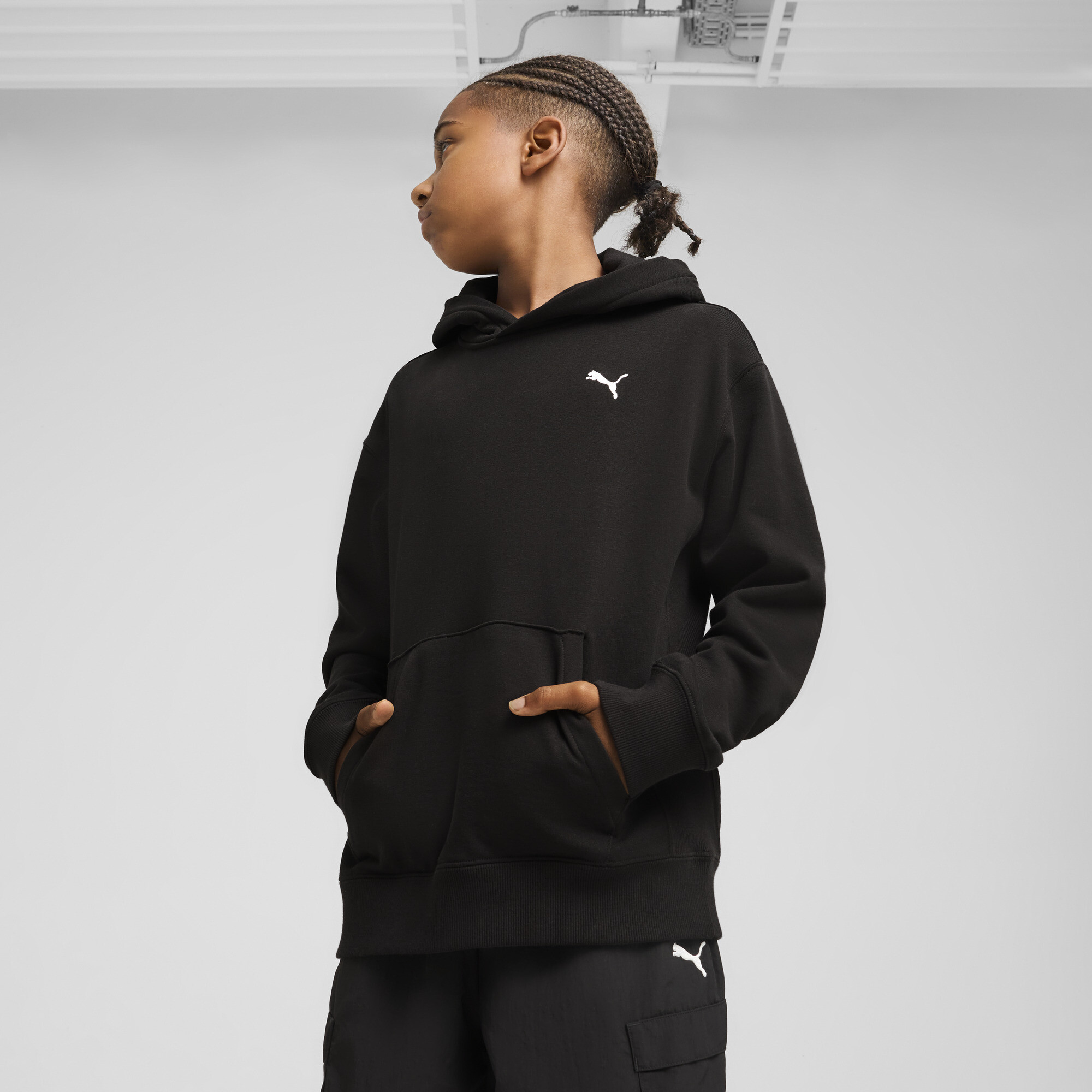 PUMA WARDROBE ESSENTIALS BIG KIDS' RELAXED HOODIE