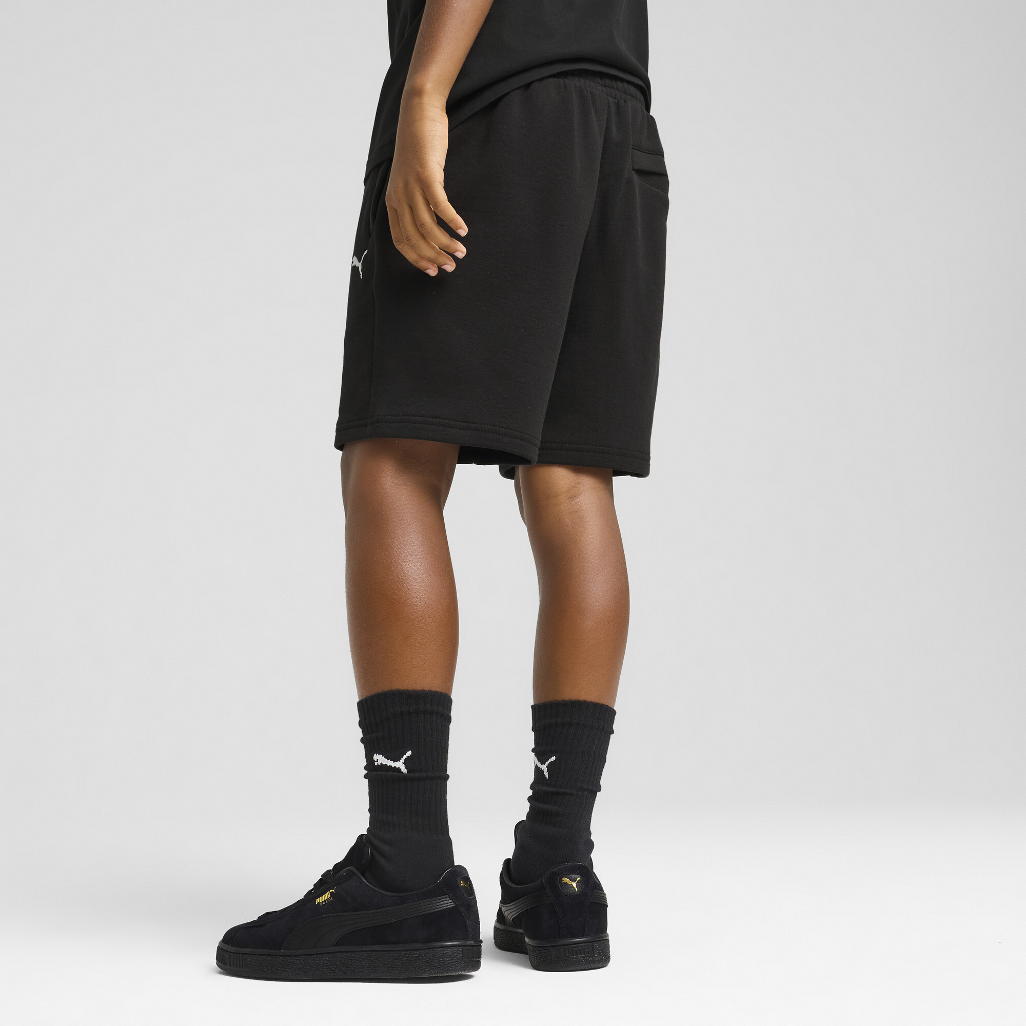 PUMA Wardrobe Essentials relaxte short voor Heren, Zwart, Maat 13-14Y thumbnail 3