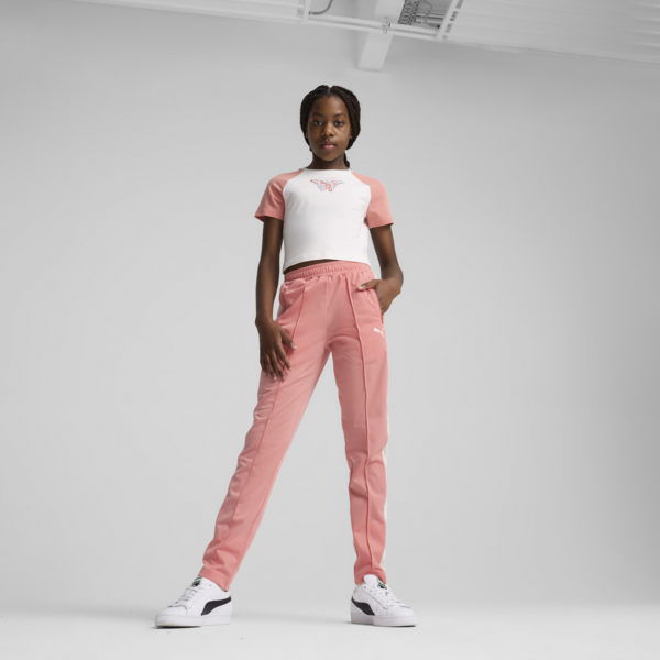 BUTTERFLY VIBE Baby Tee Youth, PUMA White-Pink Fruit, large-ZAF