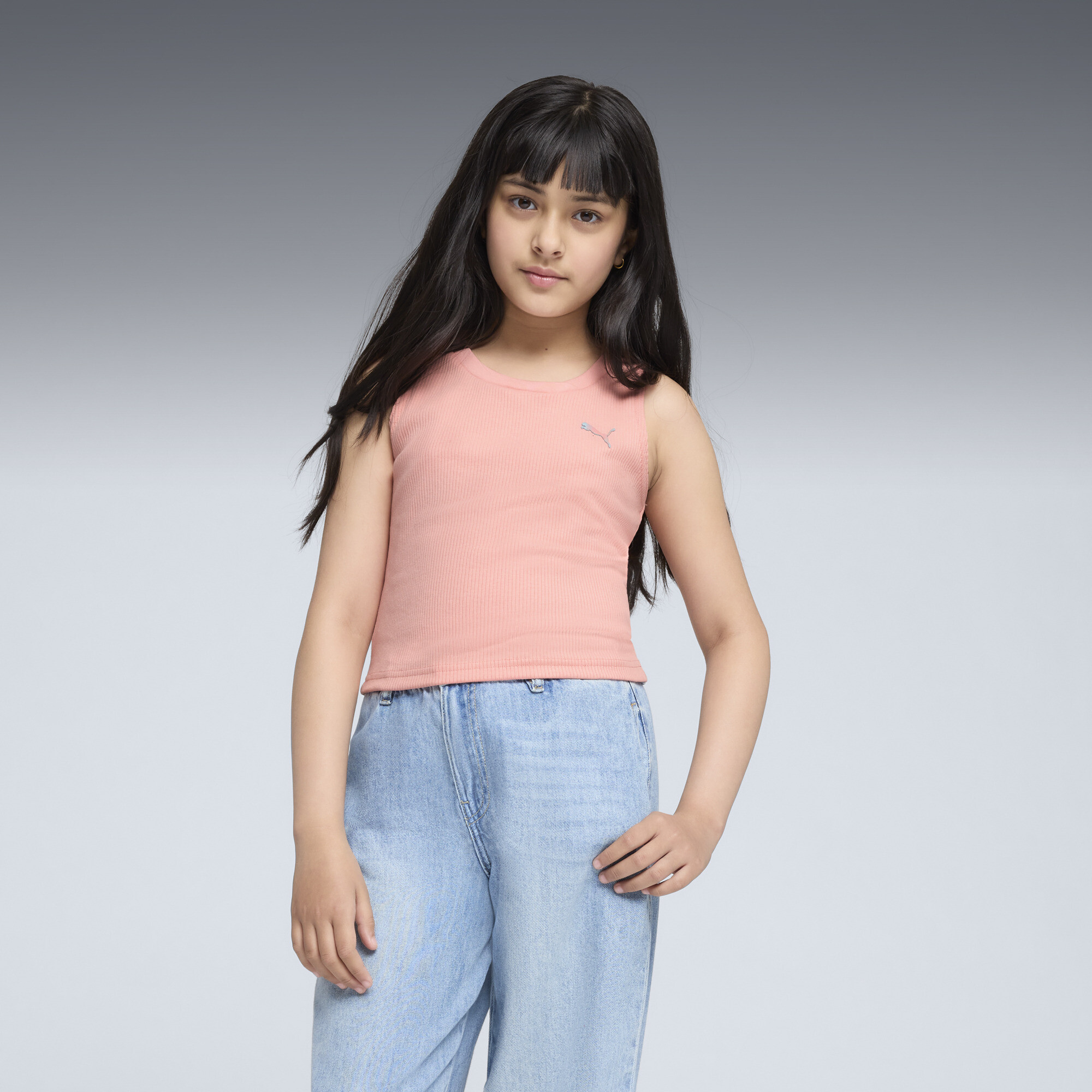 PUMA Butterfly Vibe Big Kids' Ribbed Tank Top - Picture 8 of 11