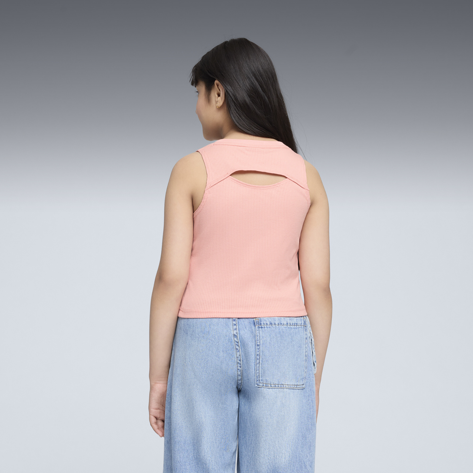 PUMA Butterfly Vibe Big Kids' Ribbed Tank Top - Picture 9 of 11