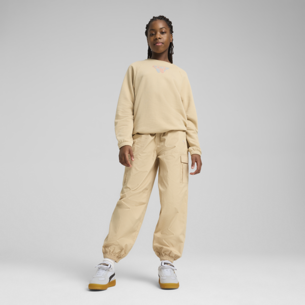 BUTTERFLY VIBE Crew Top Youth, Light Sand, large-ZAF