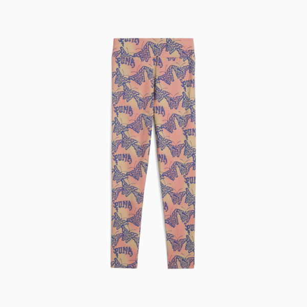 Butterfly Vibe High Waist Leggings Youth, Blue Crystal, large-ZAF