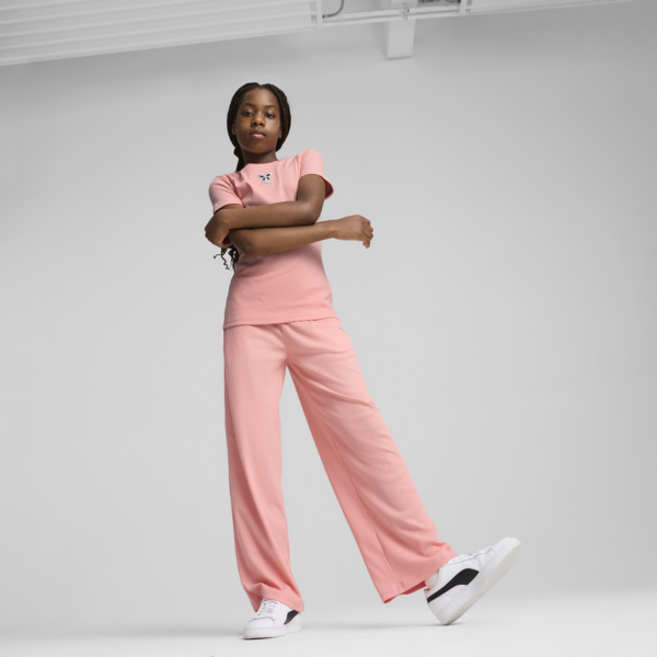 Pantalones Butterfly Vibe Rib juvenil, Pink Fruit, large-ARG