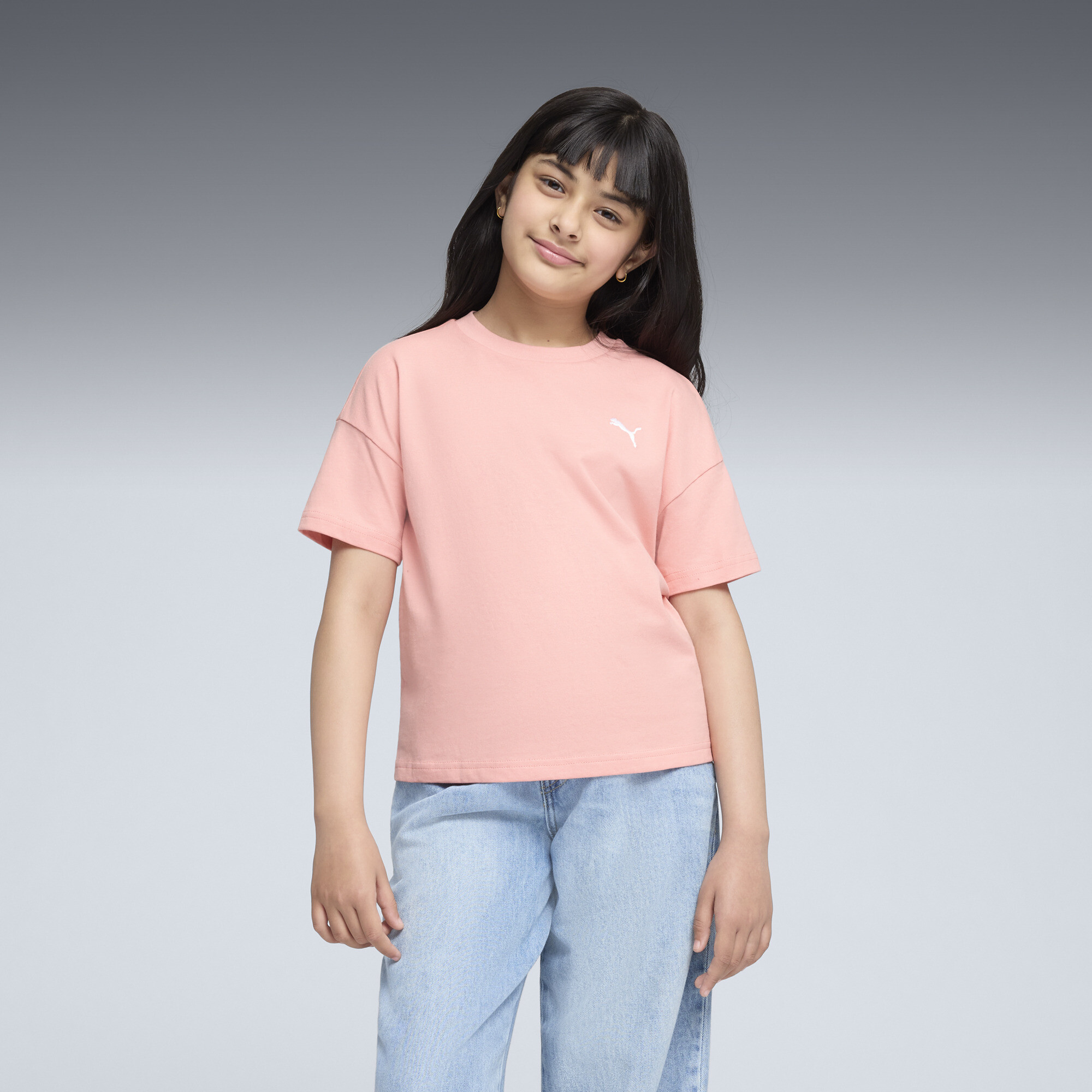 PUMA Wardrobe Essentials Big Kids' Relaxed Tee - Picture 8 of 11