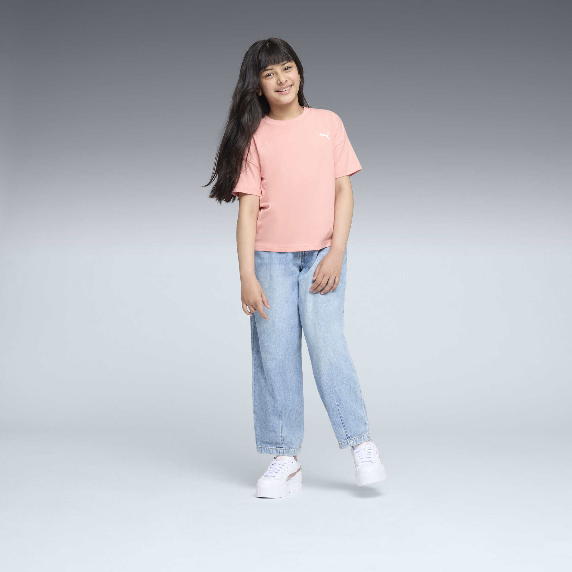 PUMA Wardrobe Essentials Big Kids' Relaxed Tee - Picture 11 of 11