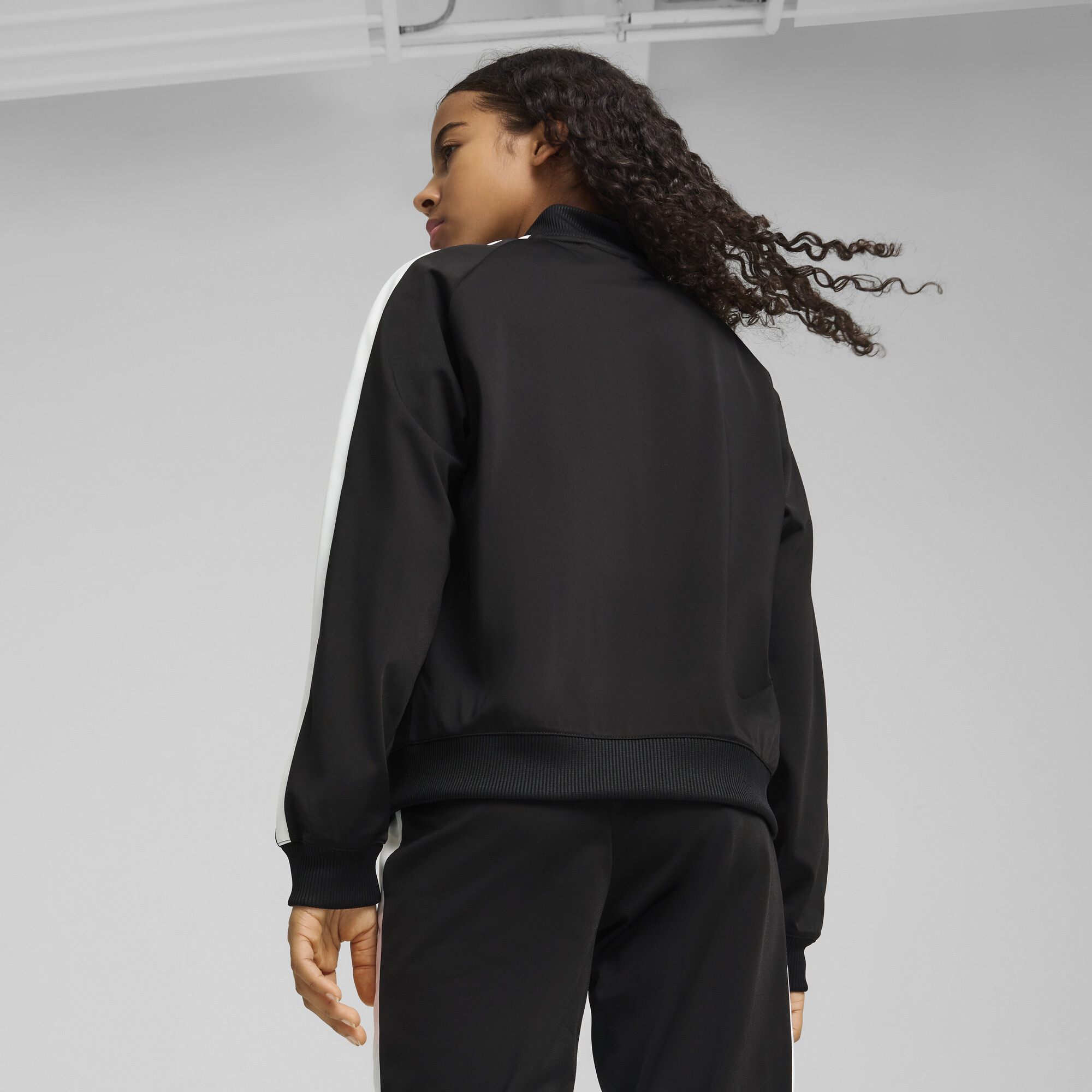 PUMA T7 ALWAYS ON trainingsjack voor Dames, Zwart, Maat 11-12Y thumbnail 5