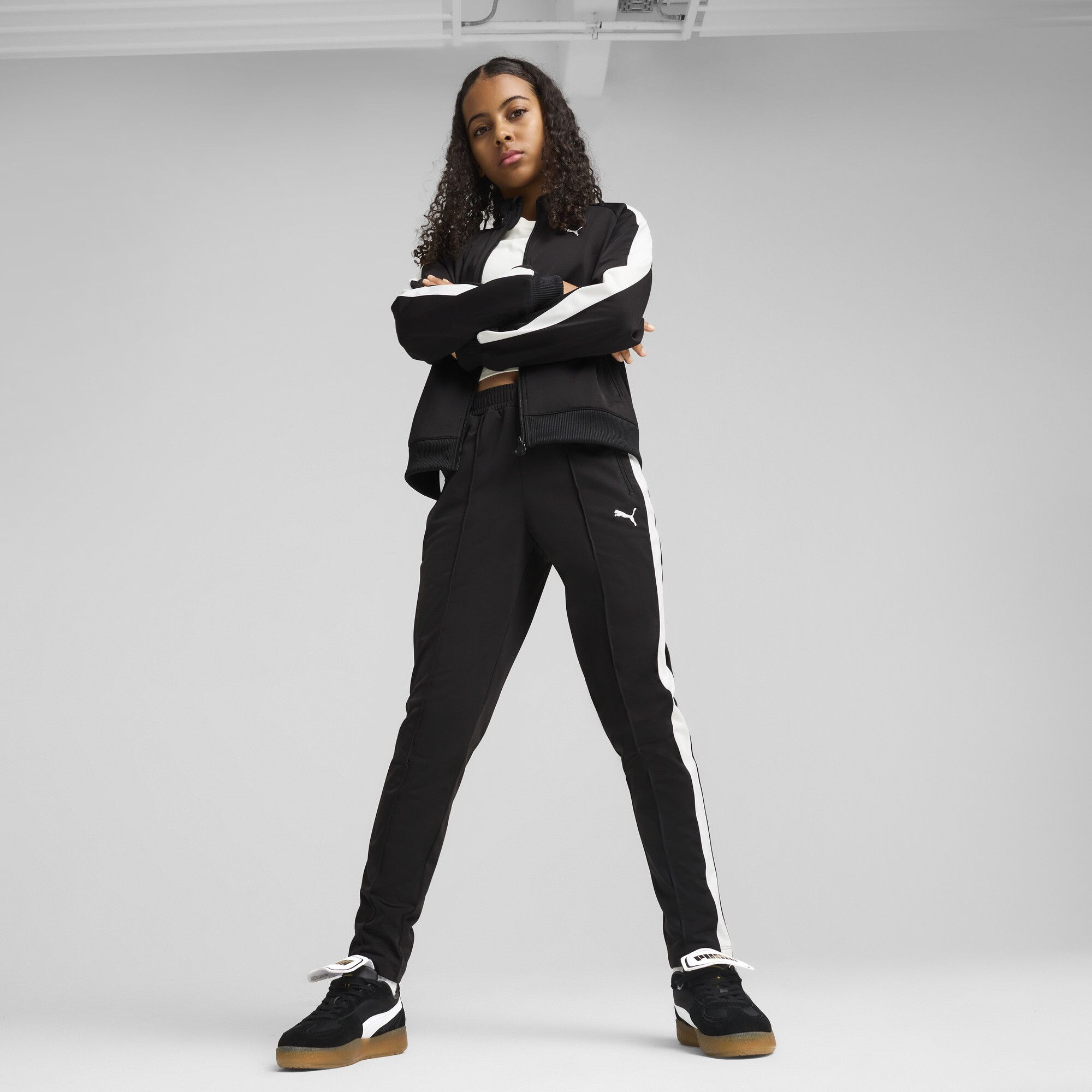 PUMA T7 ALWAYS ON trainingsjack voor Dames, Zwart, Maat 11-12Y thumbnail 4