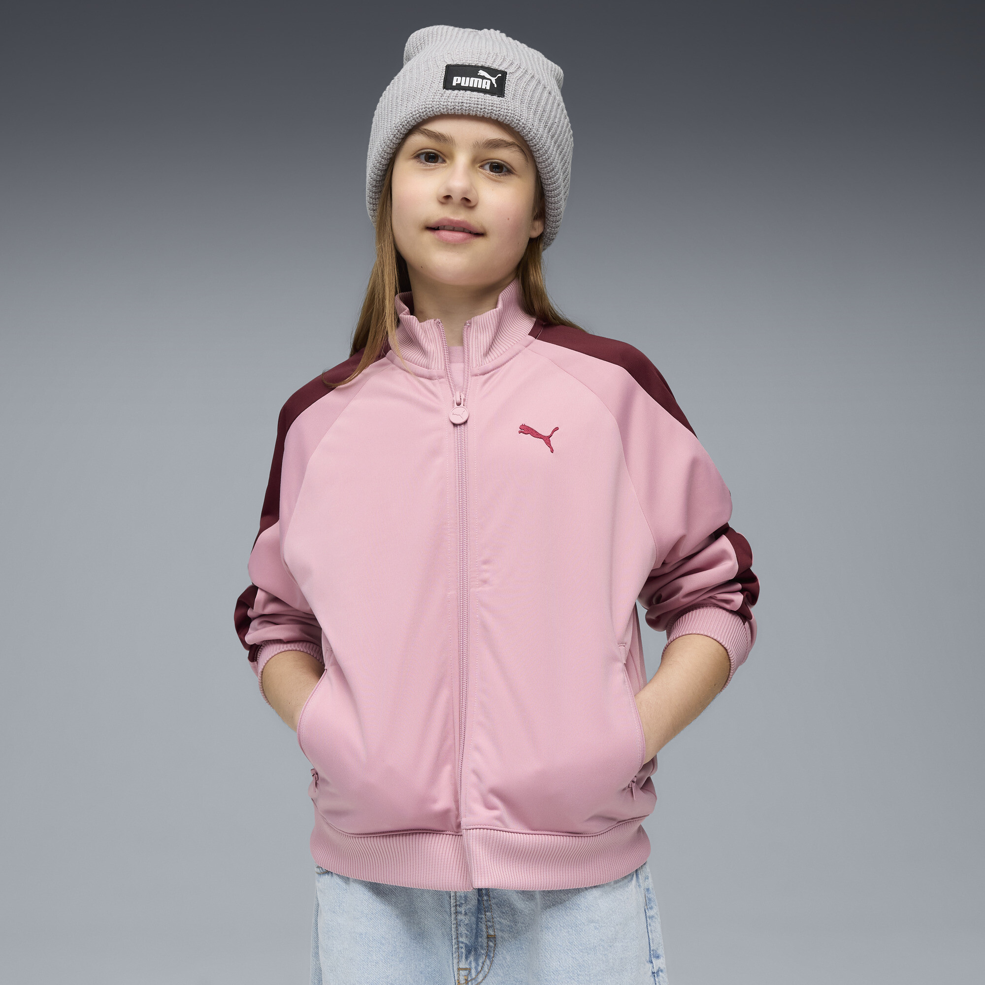Puma T7 Always On Big Kids' Track Jacket In Pink